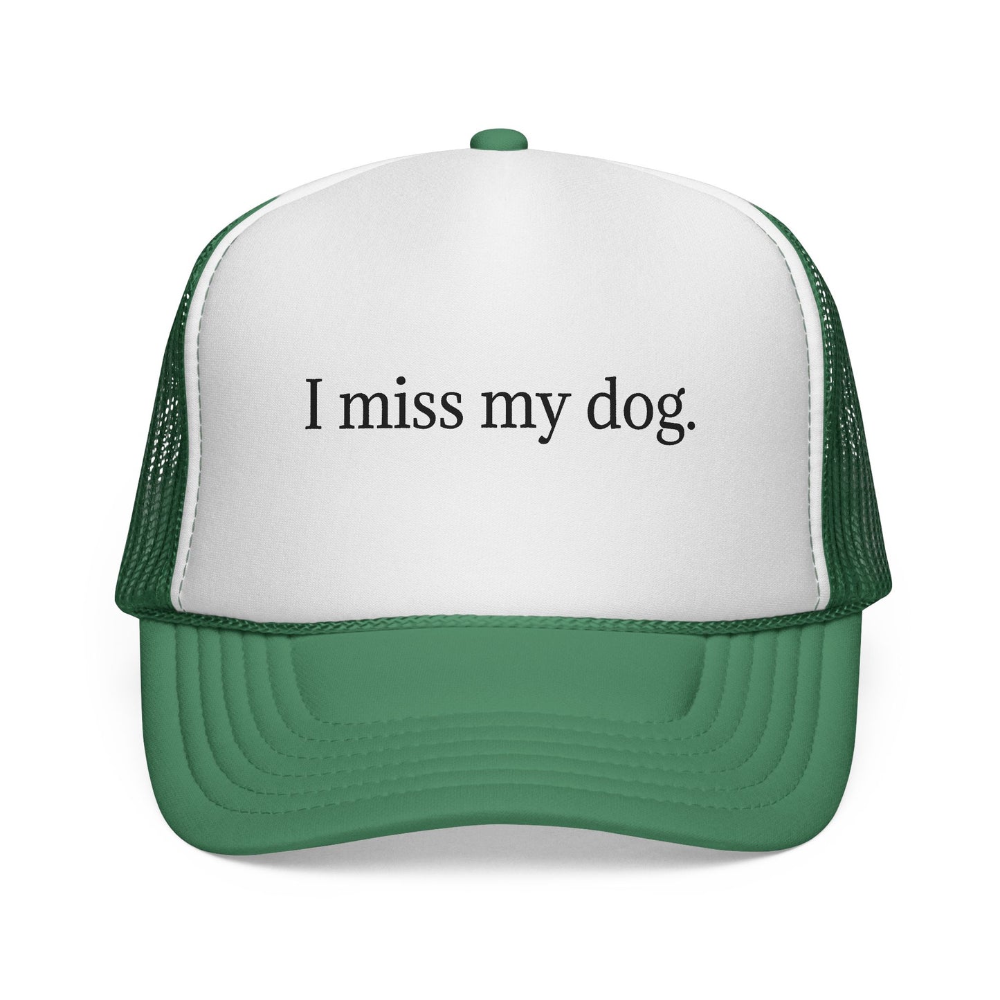 I Miss My Dog Trucker Cap, Dog Lover Hat, Pet Loss Memorial Gift, Casual Cap for Animal Lovers, Fun Adjustable Hat