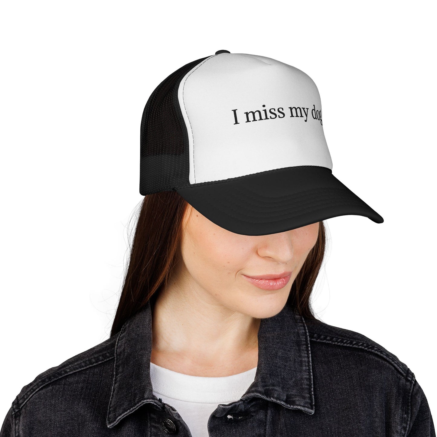 I Miss My Dog Trucker Cap, Dog Lover Hat, Pet Loss Memorial Gift, Casual Cap for Animal Lovers, Fun Adjustable Hat