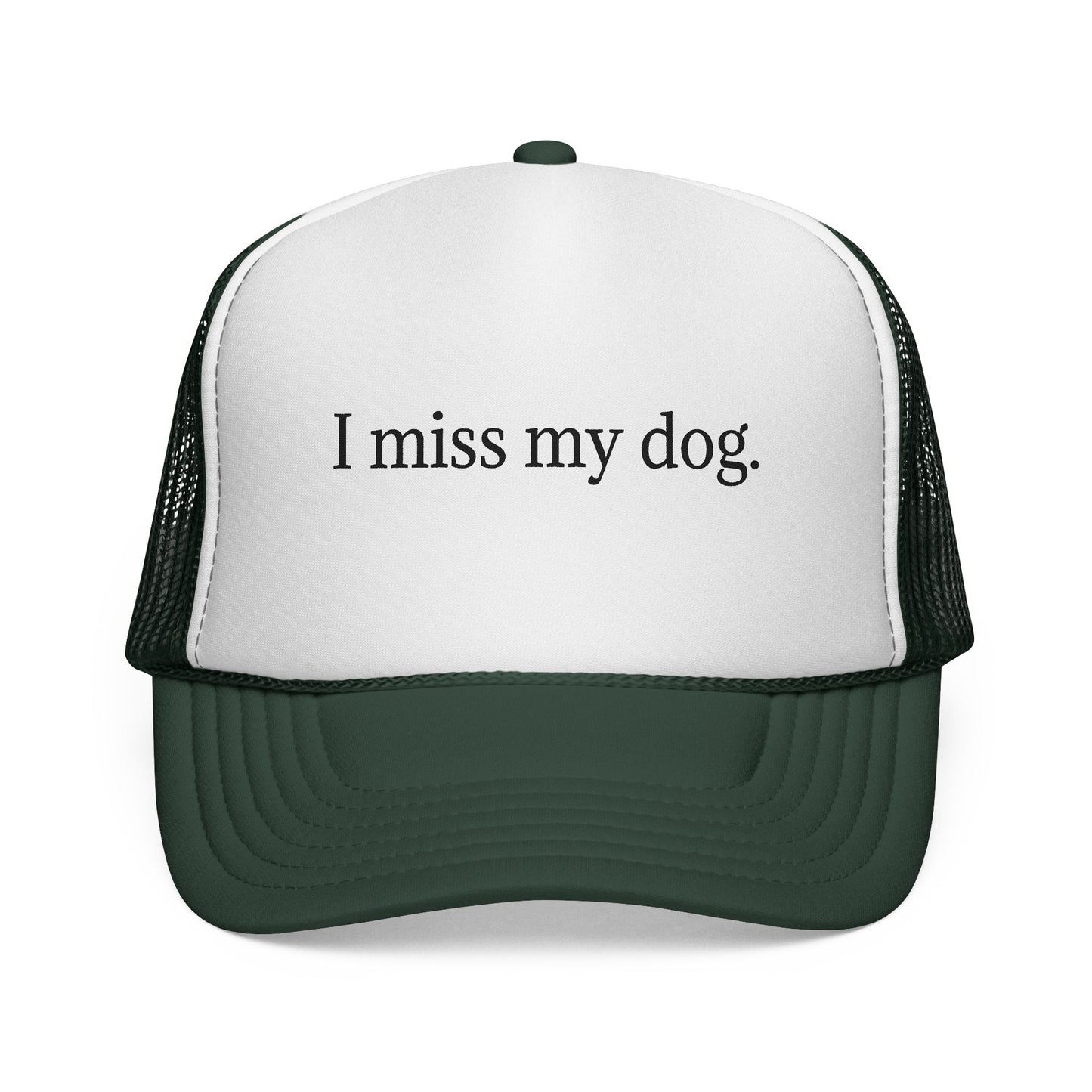 I Miss My Dog Trucker Cap, Dog Lover Hat, Pet Loss Memorial Gift, Casual Cap for Animal Lovers, Fun Adjustable Hat