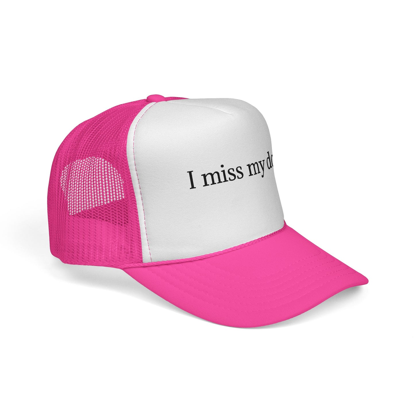 I Miss My Dog Trucker Cap, Dog Lover Hat, Pet Loss Memorial Gift, Casual Cap for Animal Lovers, Fun Adjustable Hat