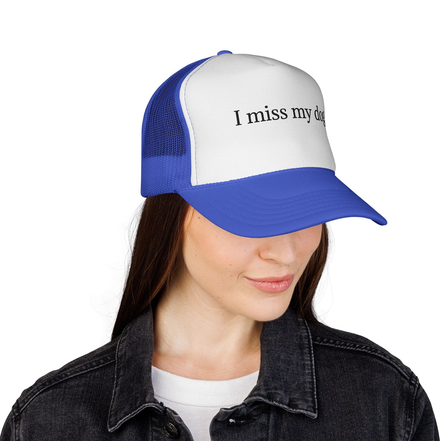 I Miss My Dog Trucker Cap, Dog Lover Hat, Pet Loss Memorial Gift, Casual Cap for Animal Lovers, Fun Adjustable Hat