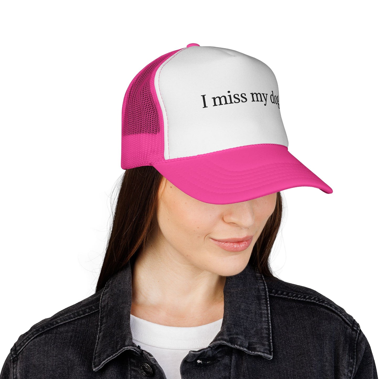 I Miss My Dog Trucker Cap, Dog Lover Hat, Pet Loss Memorial Gift, Casual Cap for Animal Lovers, Fun Adjustable Hat