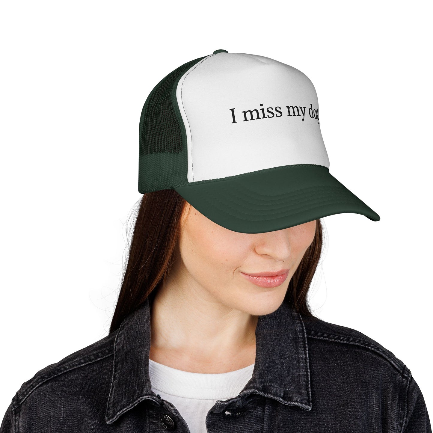 I Miss My Dog Trucker Cap, Dog Lover Hat, Pet Loss Memorial Gift, Casual Cap for Animal Lovers, Fun Adjustable Hat