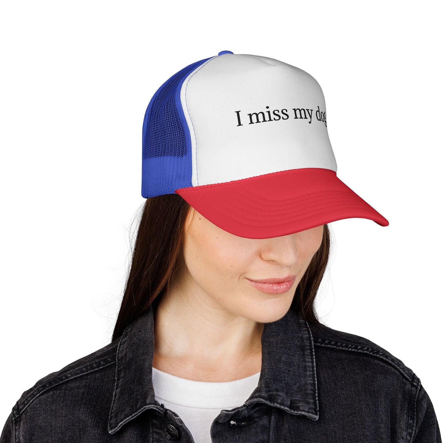 I Miss My Dog Trucker Cap, Dog Lover Hat, Pet Loss Memorial Gift, Casual Cap for Animal Lovers, Fun Adjustable Hat