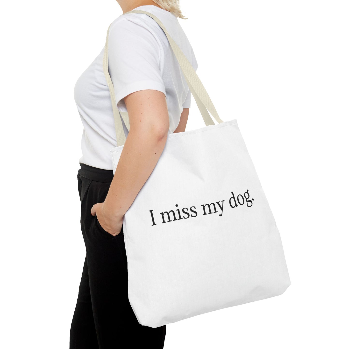 I Miss My Dog Tote Bag | Pet Lover Gift, Eco-Friendly Tote, Dog Memorial, Dog Mom, Everyday Use