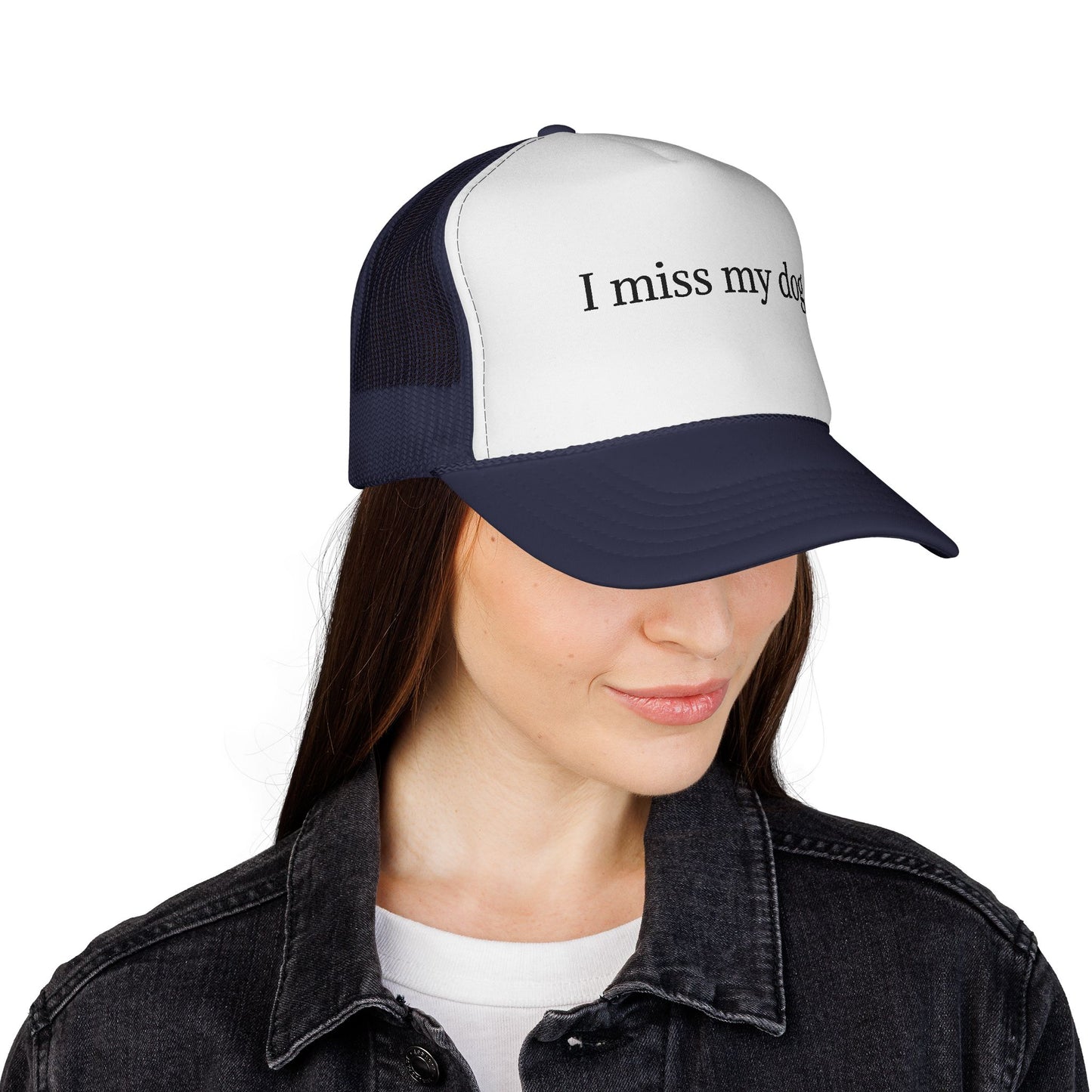 I Miss My Dog Trucker Cap, Dog Lover Hat, Pet Loss Memorial Gift, Casual Cap for Animal Lovers, Fun Adjustable Hat